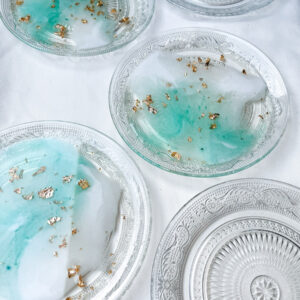 aqua luxe resin art servies an