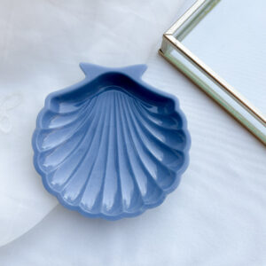 blue shell resin art plateau an