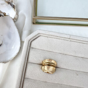 gouden ribbel ring an