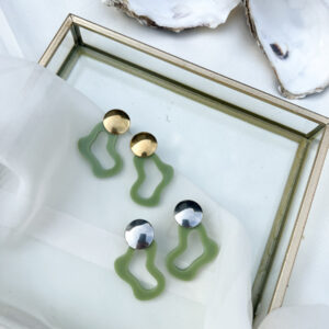 green vero oorbellen an