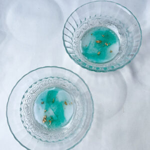 groene mist resin art servies an