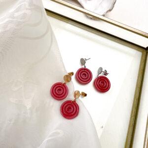 retro circles oorbellen an