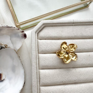 shiny flower ring an