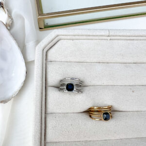 zwarte glans ring an